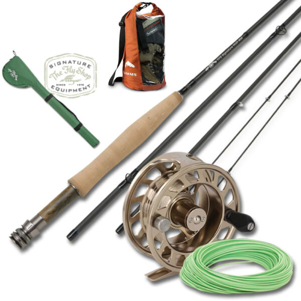 Fly Rod SetUp 7wt Fly Rod, Reel, Travel Case, Simms Dry Bag and